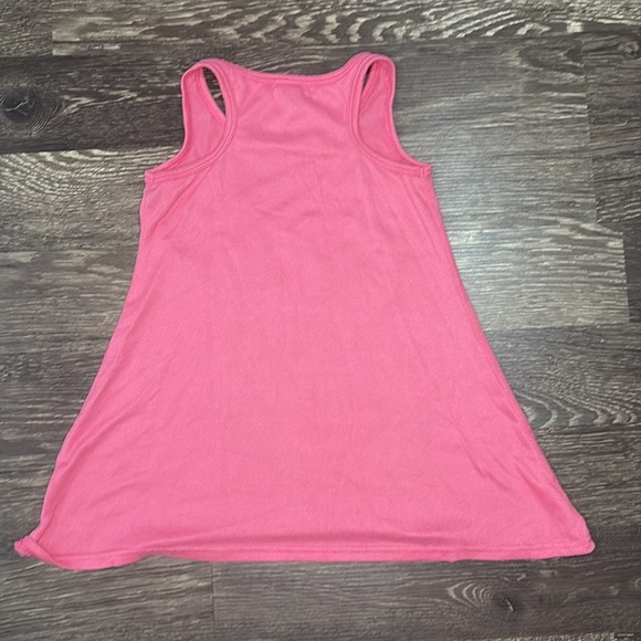 Girls pink tank top with love & heart on the front size 6 - Picture 4 of 4